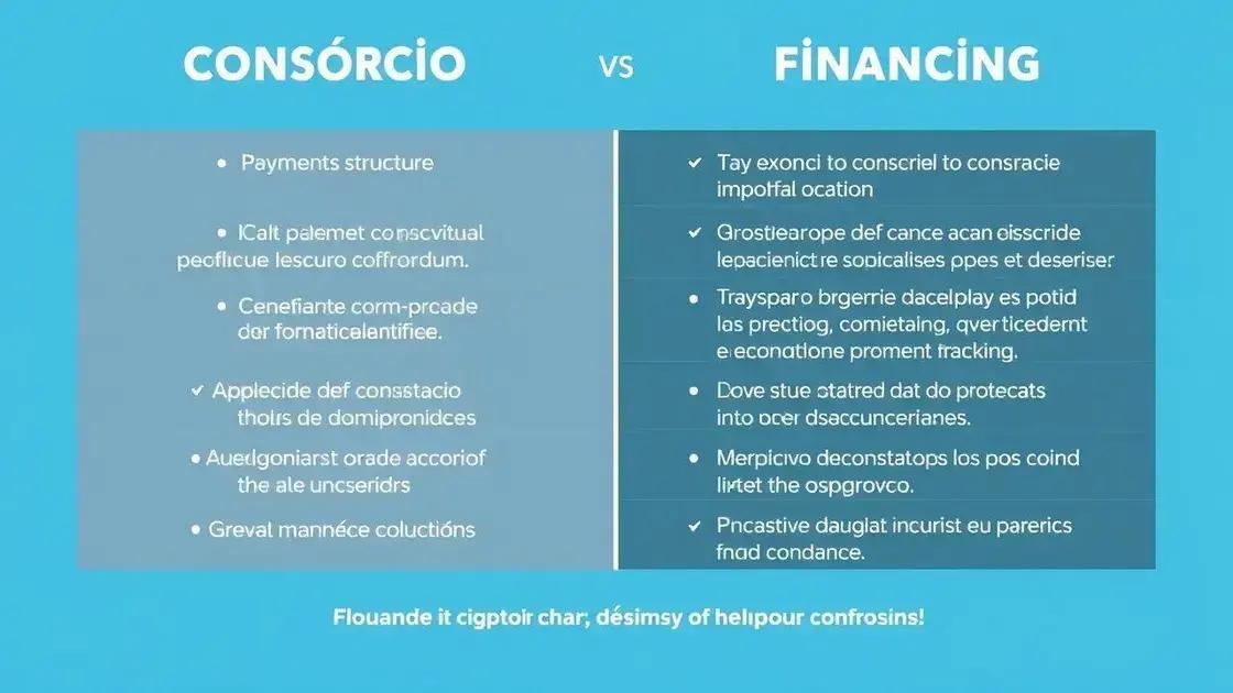 Diferença entre consórcio e financiamento